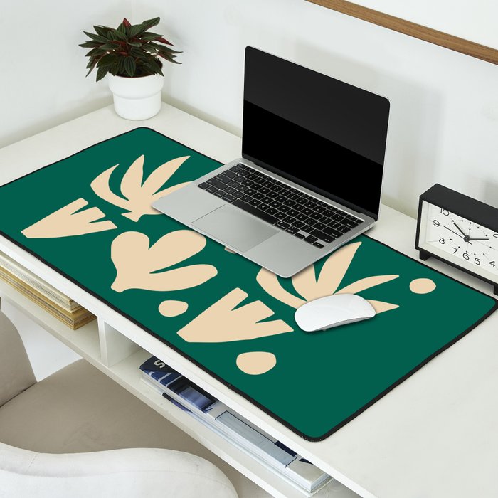 Bottle Green Collage: Paper Cutouts Matisse Edition Desk Mat Gallery Image 2