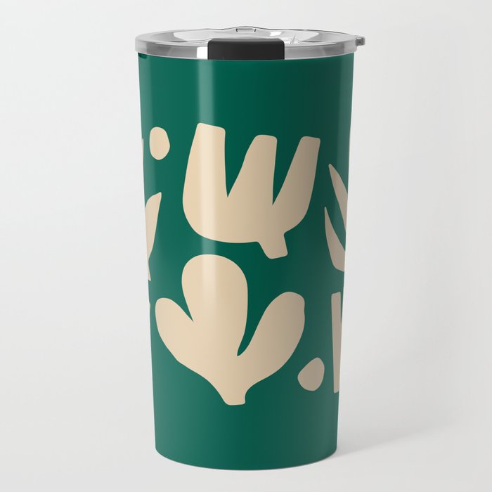 Bottle Green Collage: Paper Cutouts Matisse Edition Travel Mug Gallery Image 1