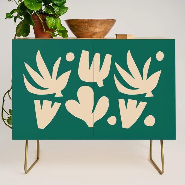 Bottle Green Collage: Paper Cutouts Matisse Edition Credenza Gallery Image 1