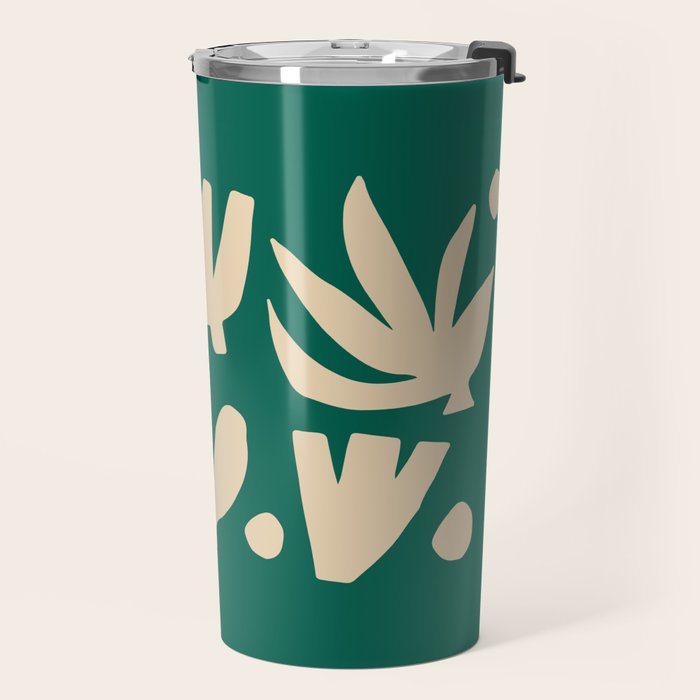 Bottle Green Collage: Paper Cutouts Matisse Edition Travel Mug Gallery Image 2
