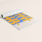 Royal Blue & Supernova: Matisse Paper Leaf Cutouts 02 Yoga Mat Gallery Image 2