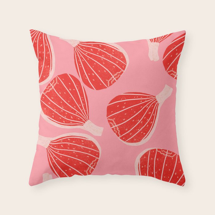 Pink Figs Throw Pillow Gallery Image 1