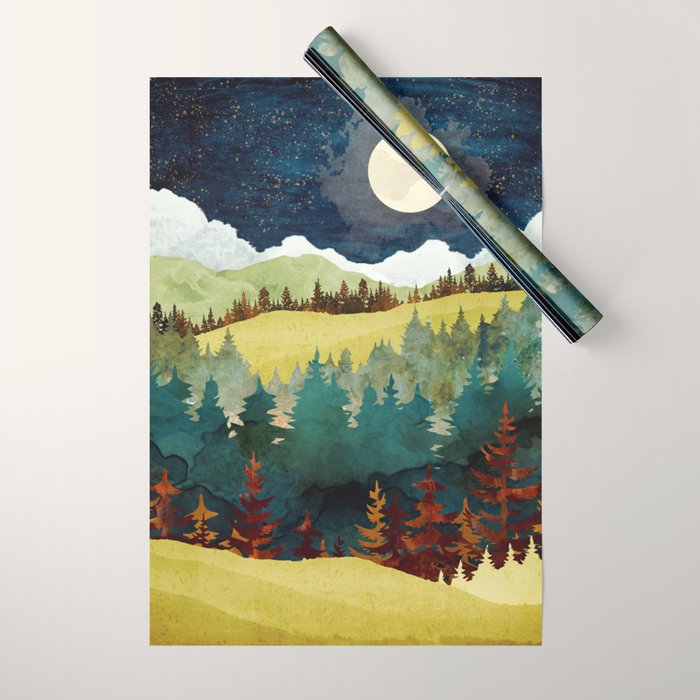 Autumn Moon Wrapping Paper Gallery Image 1