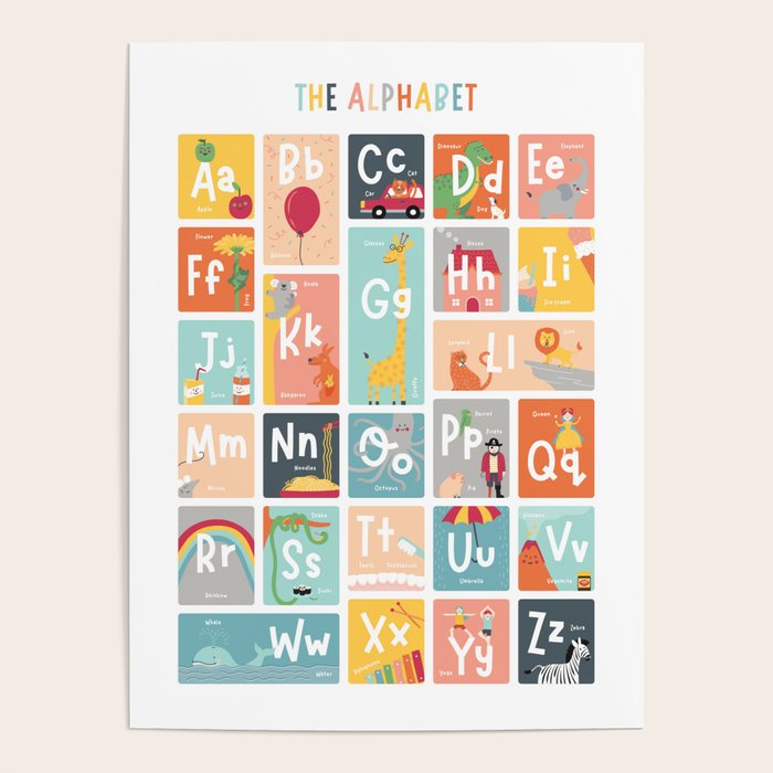 Children's Alphabet Print â Gender neutral Poster Gallery Image 1