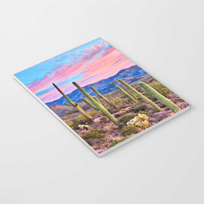 Arizona South West Sunset Cactus Desert Landscape Notebook Gallery Image 3