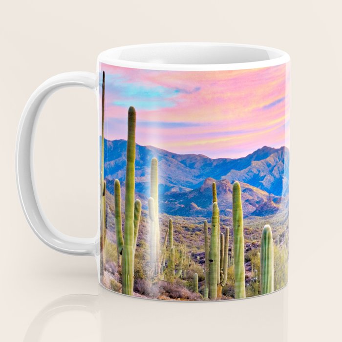 Arizona South West Sunset Cactus Desert Landscape Coffee Mug Gallery Image 3