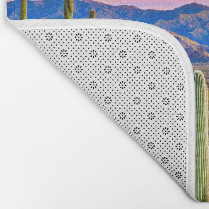 Arizona South West Sunset Cactus Desert Landscape Bath Mat Gallery Image 2