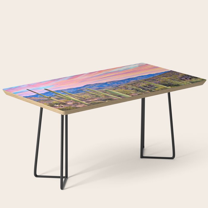 Arizona South West Sunset Cactus Desert Landscape Coffee Table Gallery Image 1
