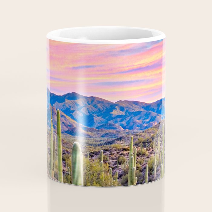 Arizona South West Sunset Cactus Desert Landscape Coffee Mug Gallery Image 4