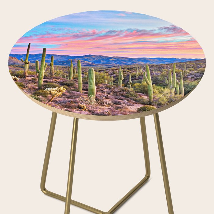 Arizona South West Sunset Cactus Desert Landscape Side Table Gallery Image 2