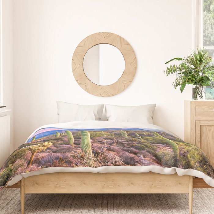 Arizona South West Sunset Cactus Desert Landscape Duvet Cover Gallery Image 3