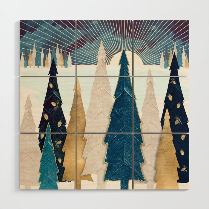 Winter Trees Wood Wall Art Gallery Image 1