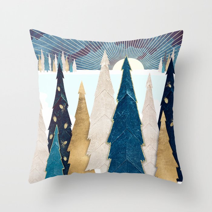 Winter Trees Throw Pillow Gallery Image 6