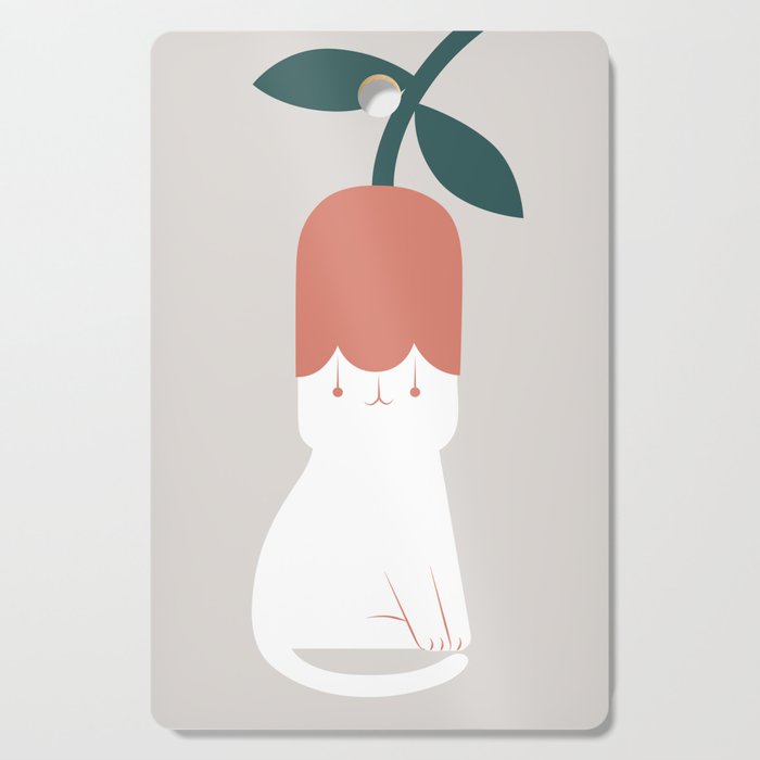 Cat and Plants: Flower Fragrance  Cutting Board Gallery Image 1
