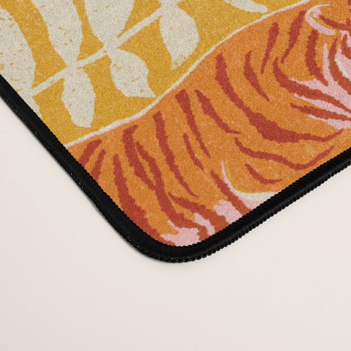 Tigers - pink, red, and saffron  Desk Mat Gallery Image 4