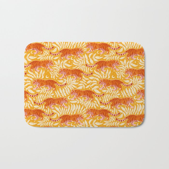 Tigers - pink, red, and saffron  Bath Mat Gallery Image 1