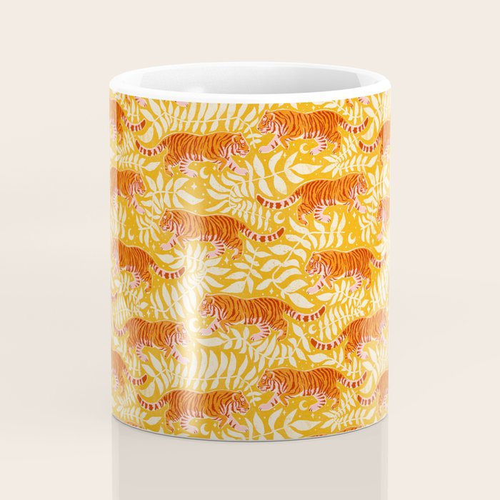 Tigers - pink, red, and saffron  Coffee Mug Gallery Image 4