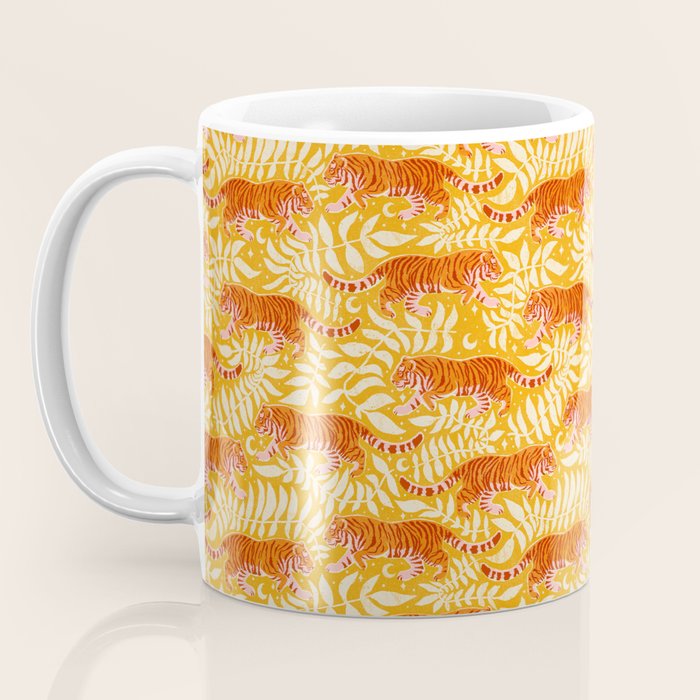 Tigers - pink, red, and saffron  Coffee Mug Gallery Image 3