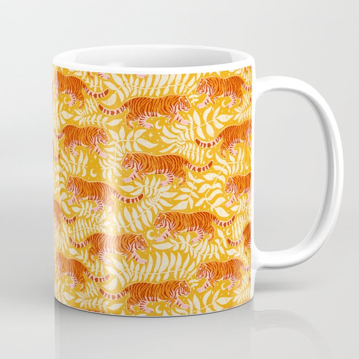 Tigers - pink, red, and saffron  Coffee Mug Gallery Image 1