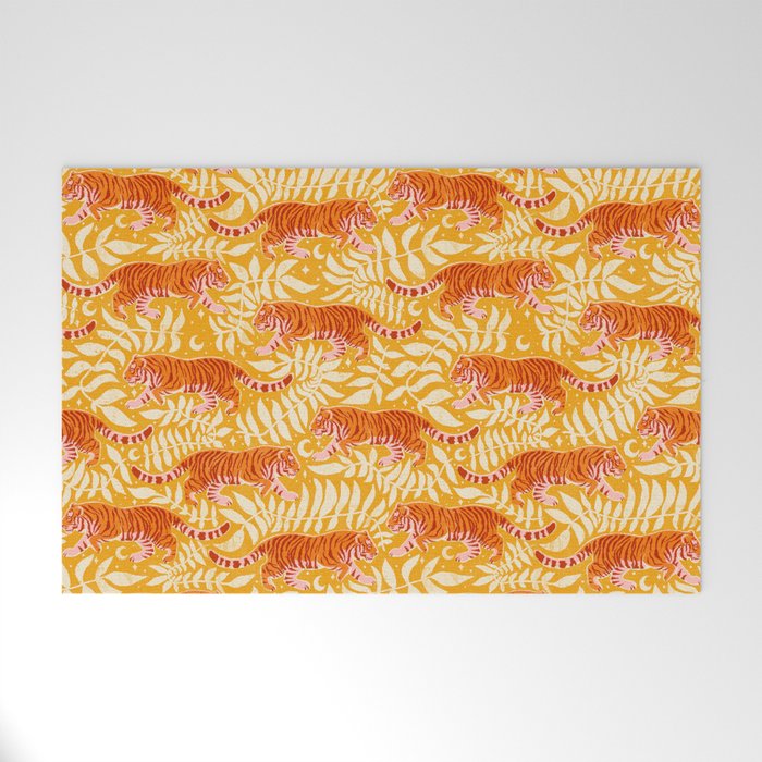 Tigers - pink, red, and saffron  Welcome Mat Gallery Image 1