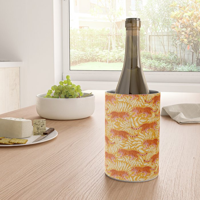 Tigers - pink, red, and saffron  Wine Chiller Gallery Image 4