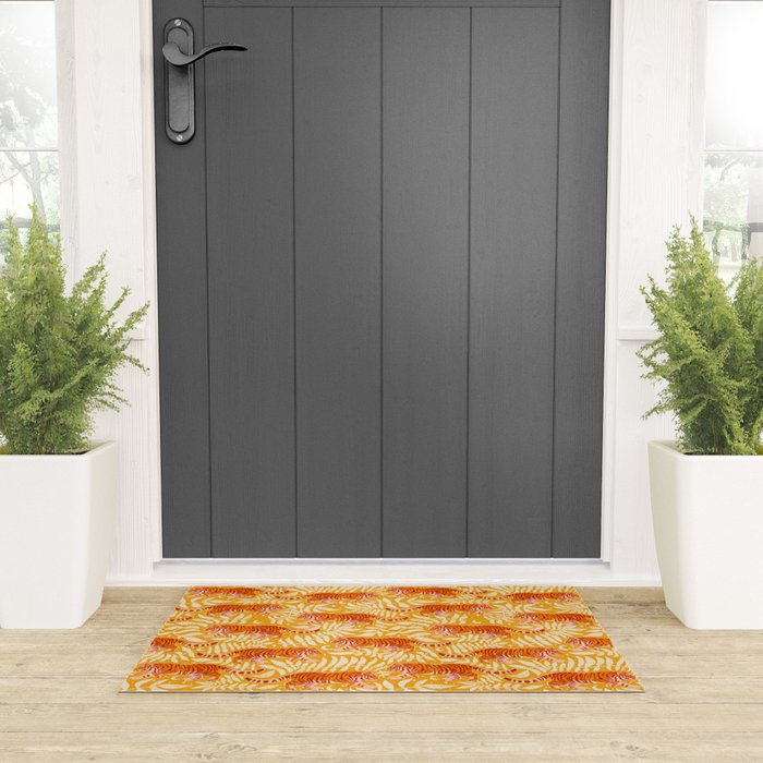 Tigers - pink, red, and saffron  Welcome Mat Gallery Image 3
