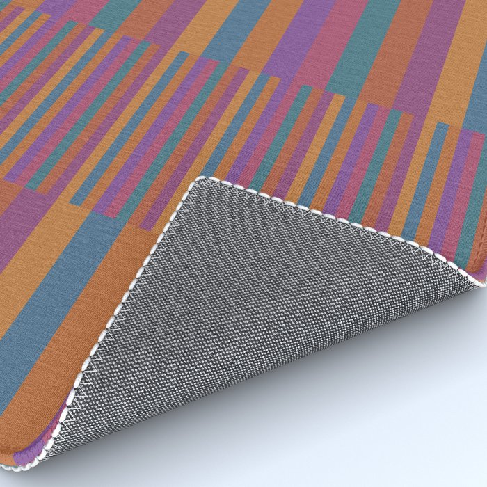 Mixed Stripes Pattern IX Retro Rainbow Rug Gallery Image 4