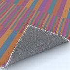 Mixed Stripes Pattern IX Retro Rainbow Rug Gallery Image 4
