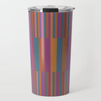 Mixed Stripes Pattern IX Retro Rainbow Travel Mug Gallery Image 1