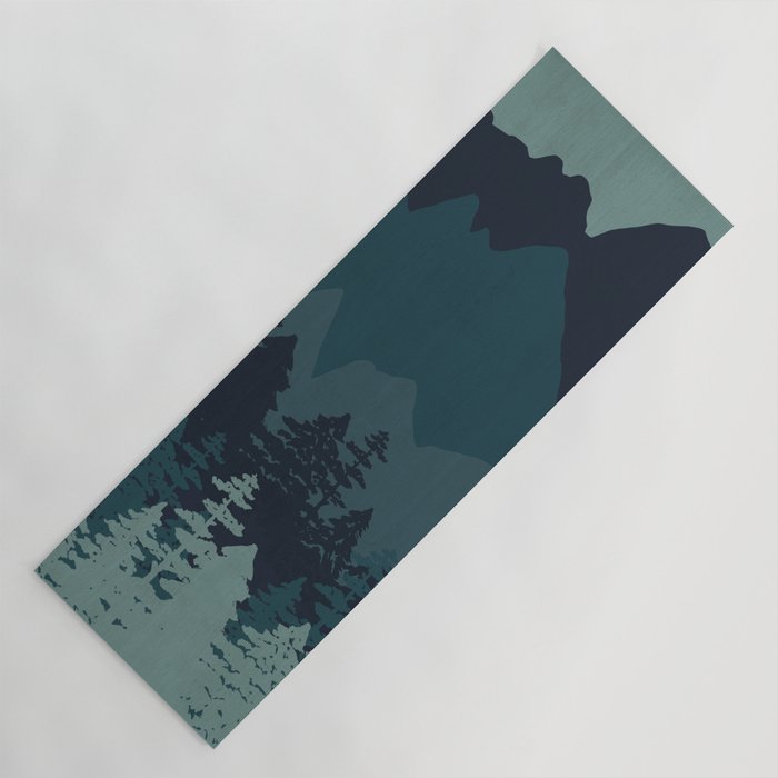 Mountain Range, Blue Mountains, Forest, Nature, Silhouette, National Park Yoga Mat Gallery Image 1