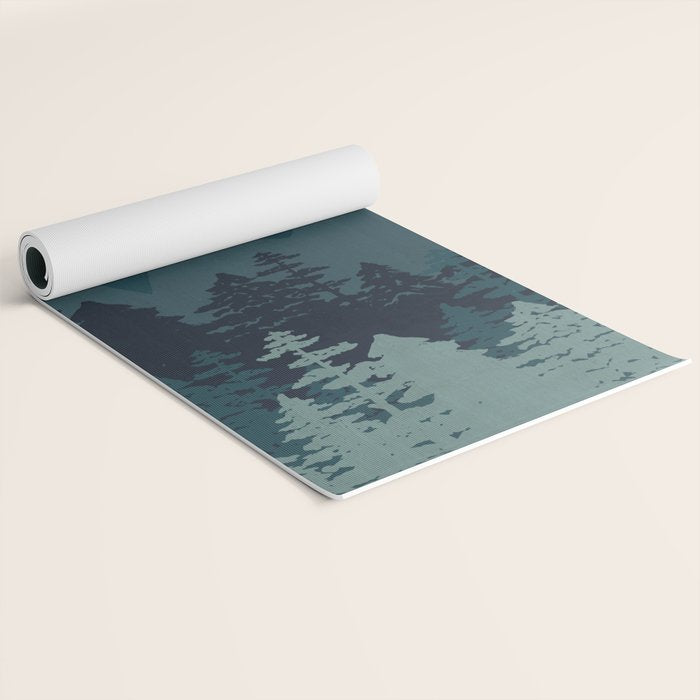 Mountain Range, Blue Mountains, Forest, Nature, Silhouette, National Park Yoga Mat Gallery Image 2