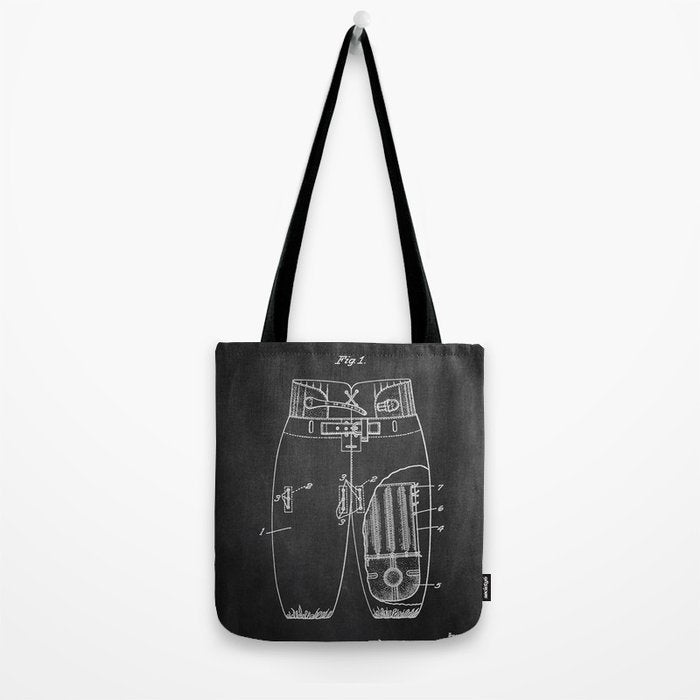 Football Pants chalkboard patent Tote Bag Gallery Image 2