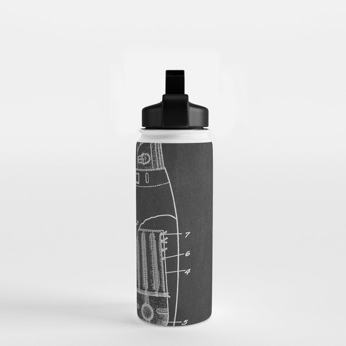 Football Pants chalkboard patent Water Bottle Gallery Image 2