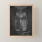 Football Pants chalkboard patent Mini Art Print Gallery Image 1