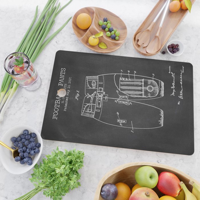Football Pants chalkboard patent Cutting Board Gallery Image 2