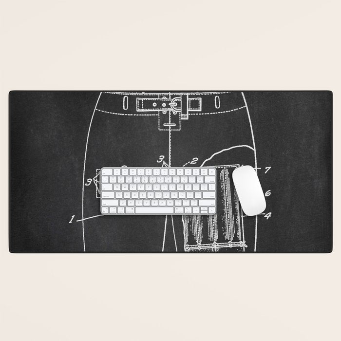 Football Pants chalkboard patent Desk Mat Gallery Image 1