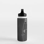 Football Pants chalkboard patent Water Bottle Gallery Image 3