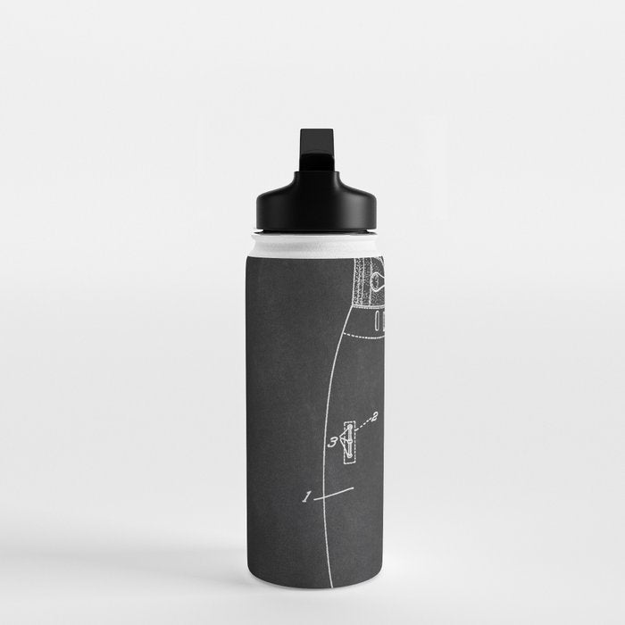 Football Pants chalkboard patent Water Bottle Gallery Image 3