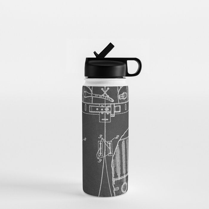 Football Pants chalkboard patent Water Bottle Gallery Image 1