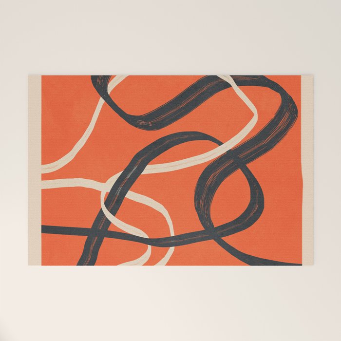Minimal Abstract Lines Dance 2 Welcome Mat Gallery Image 1