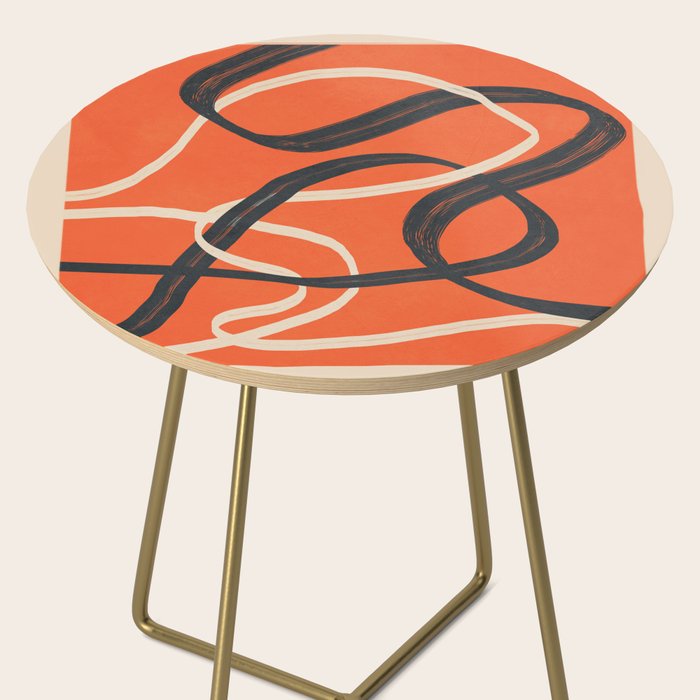 Minimal Abstract Lines Dance 2 Side Table Gallery Image 2