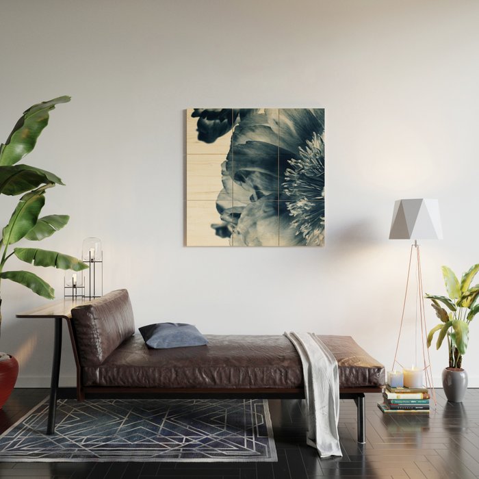 Blue Paeonia #6 Wood Wall Art Gallery Image 2
