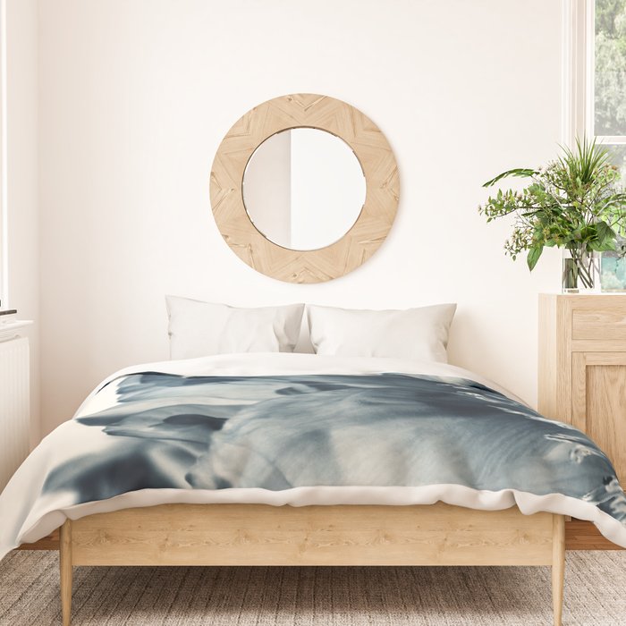 Blue Paeonia #6 Duvet Cover Gallery Image 3
