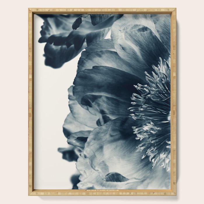 Blue Paeonia #6 Serving Tray Gallery Image 1