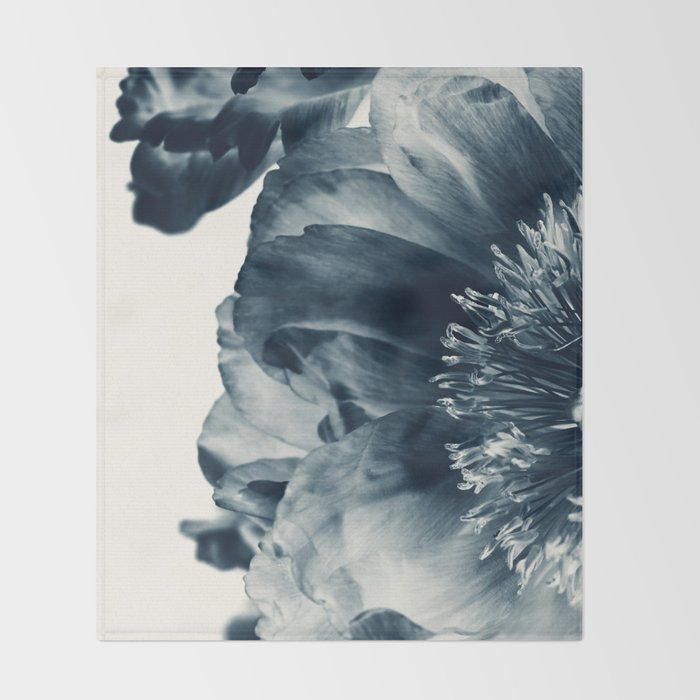 Blue Paeonia #6 Throw Blanket Gallery Image 2