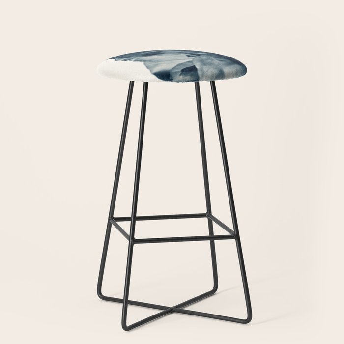Blue Paeonia #6 Stool Gallery Image 1