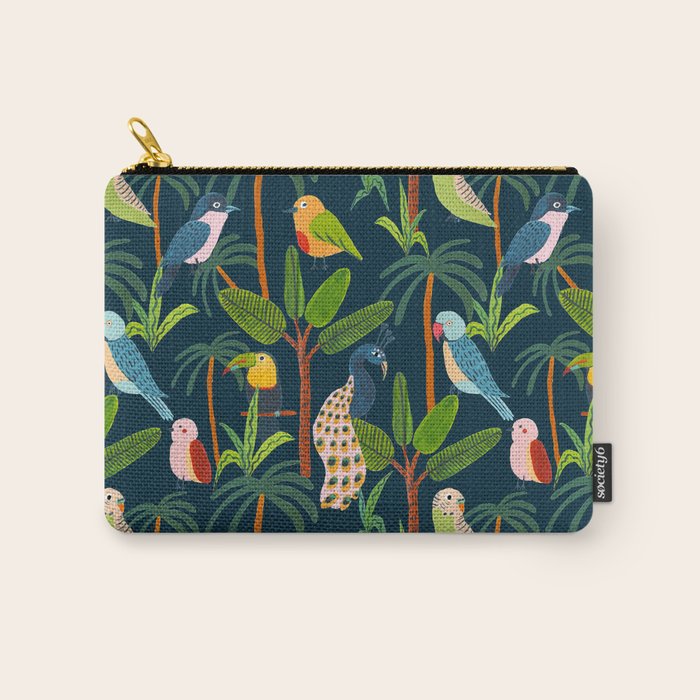 Jungle Birds Carry All Pouch Gallery Image 1