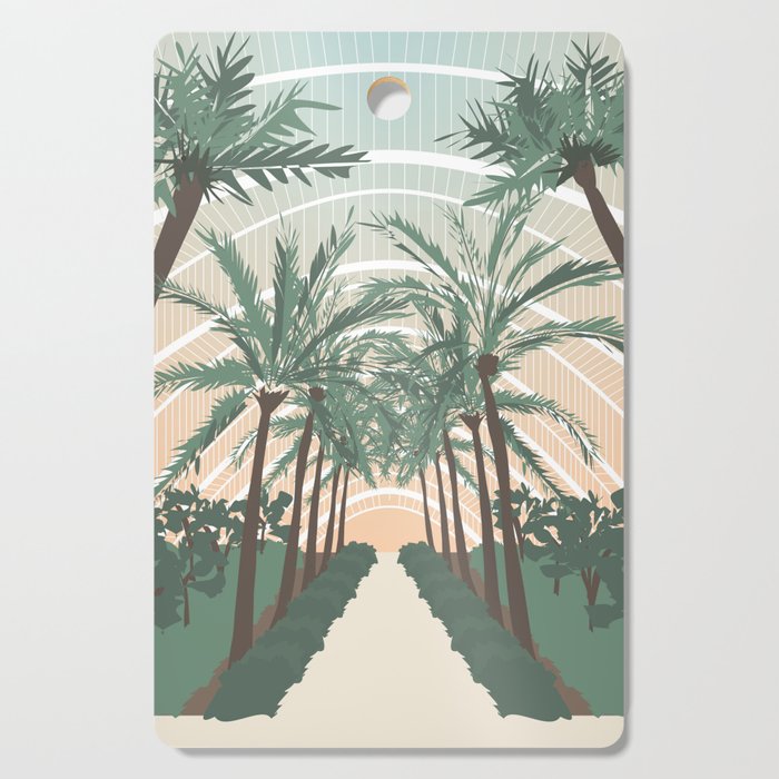 Palm Trees in Valencia, Spain Cutting Board Gallery Image 1