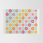 Retro Flower Pattern #2  Rug Gallery Image 2