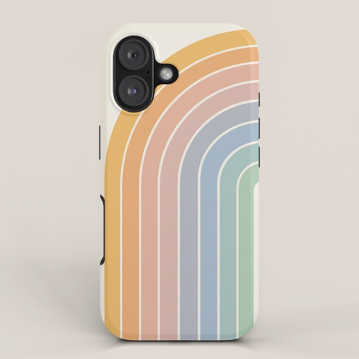 Gradient Arch XIII Retro Mid Century Modern Rainbow iPhone Case Gallery Image 1